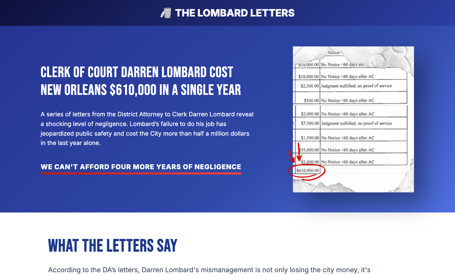 The Lombard Letters homepage